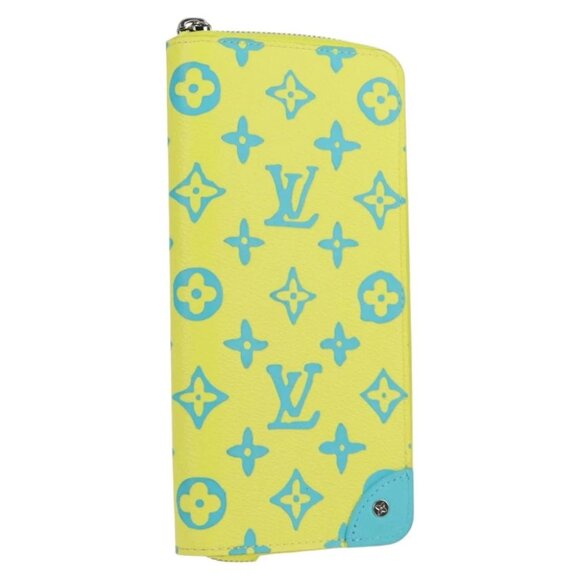 LOUIS VUITTON Playground Zippy Wallet Vertical Wallet Yellow M82005 Auth 115226M - Picture 1 of 14